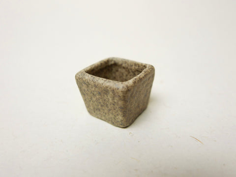Square Flower Pot (Light Brown Stone)